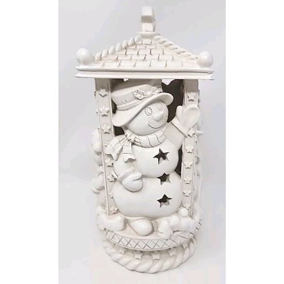 Snowman & Family Christmas Tabletop Lights Up Around Gazebo Snowman NIP X-D - Picture 8 of 13